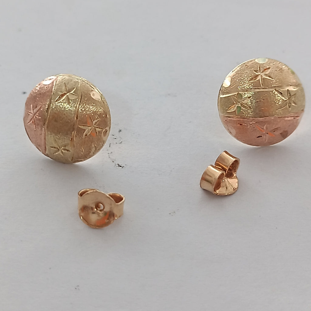 ARETES PAR ORO, ORO COMBINADO 14 K 2.3 GRMS (SEMINUEVO)
