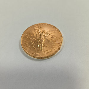 Moneda Centenario Cincuenta Pesos Oro Mexicano 21.6K