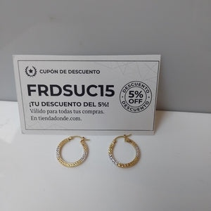 ARRACADAS PAR ORO, RODIADO 14 K 1.6 GRMS (SEMINUEVO)