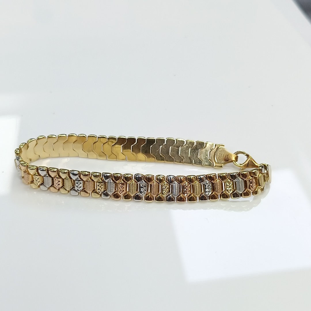 PULSERA ORO,ORO COMBINADO 14 K 12,10 GRMS (SEMINUEVO)
