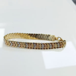 PULSERA ORO,ORO COMBINADO 14 K 12,10 GRMS (SEMINUEVO)