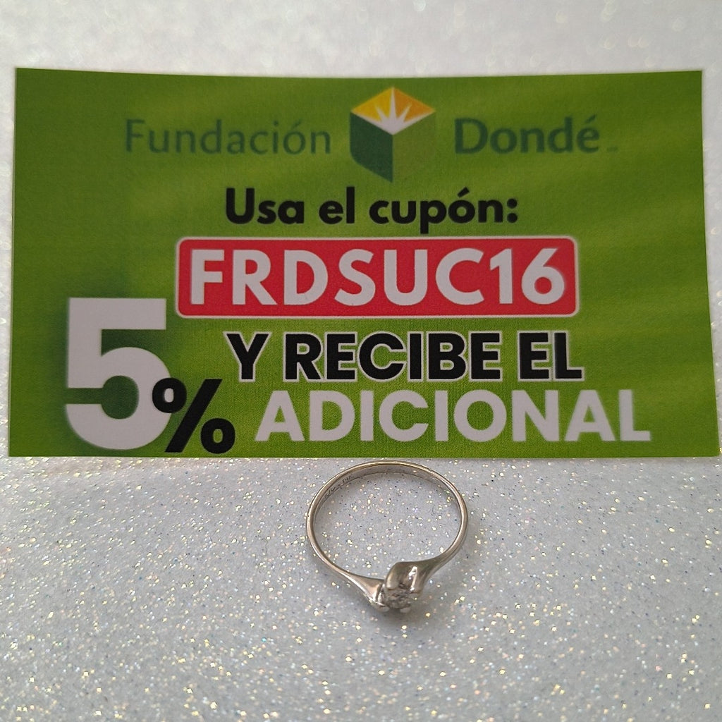 SOLITARIO ORO BLANCO 14 K 1,40 GRMS (SEMINUEVO)
