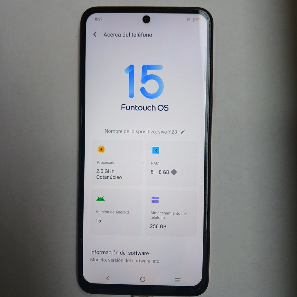 CELULAR VIVO Y28 V2352 256 GB 8 GB RAM (SEMINUEVO)