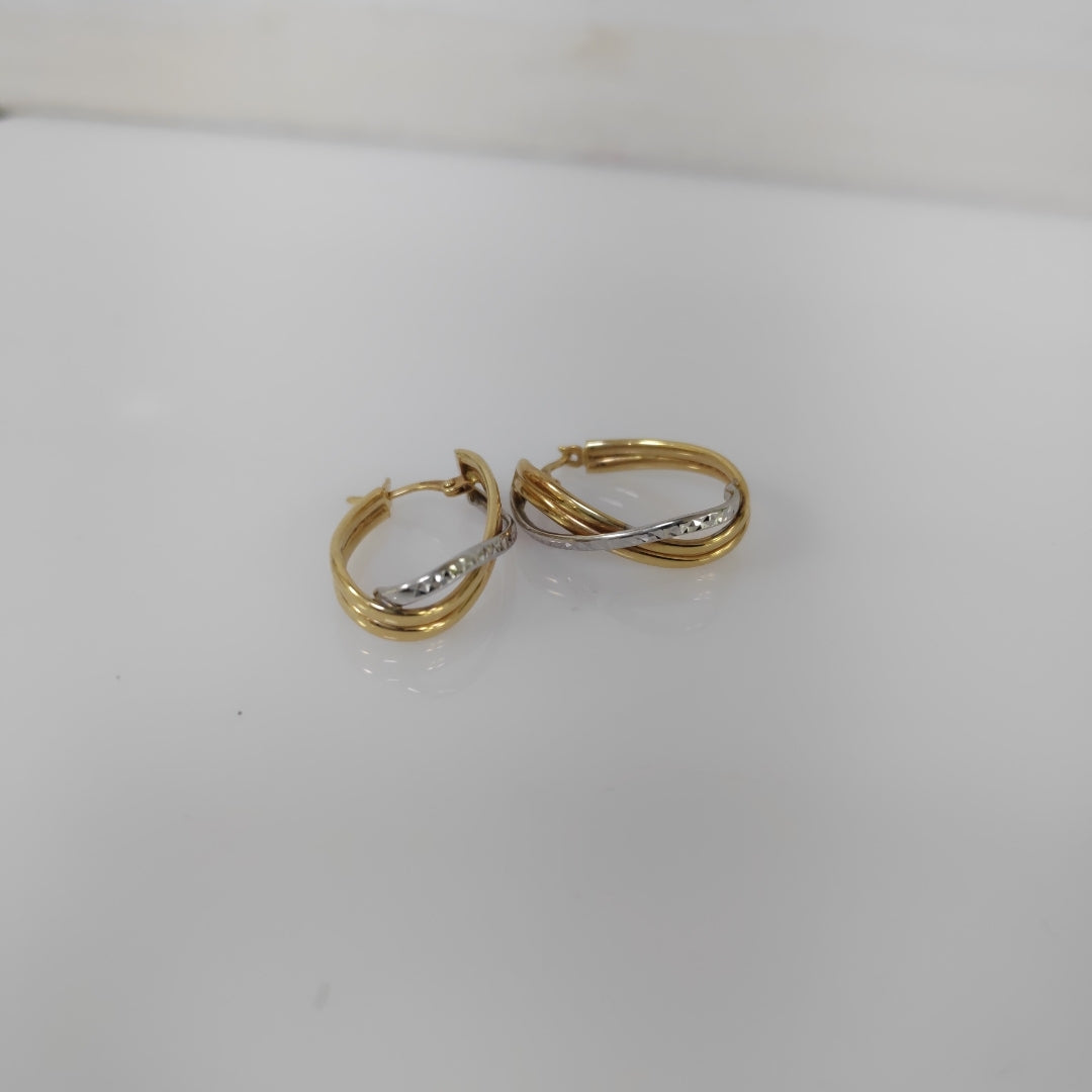 ARRACADAS PAR ORO 14 K 2.9 GRMS (SEMINUEVO)