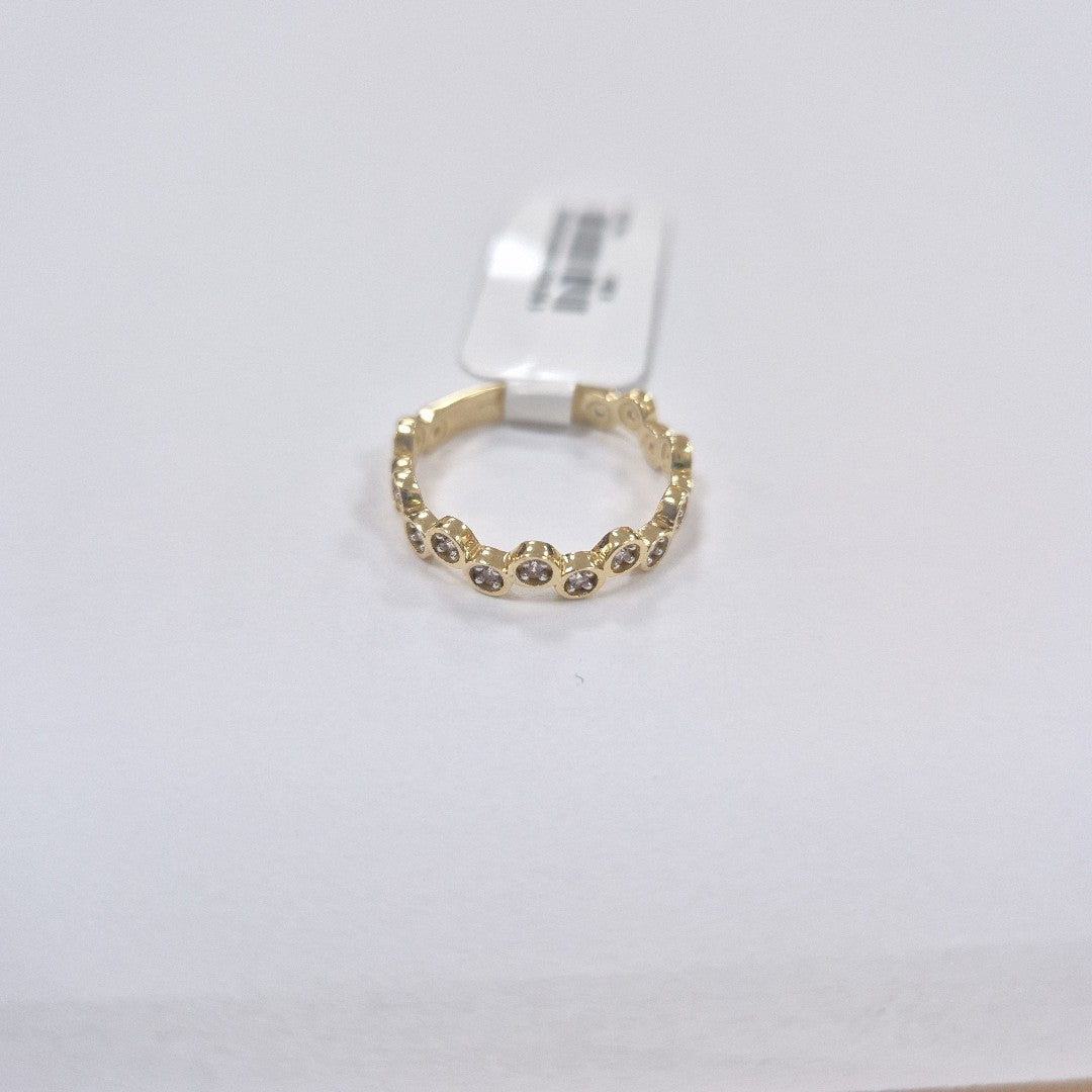 ANILLO ANILLITO C CIRCONIAS 14K 7.5 TALLA 2.3 GR (NUEVO)