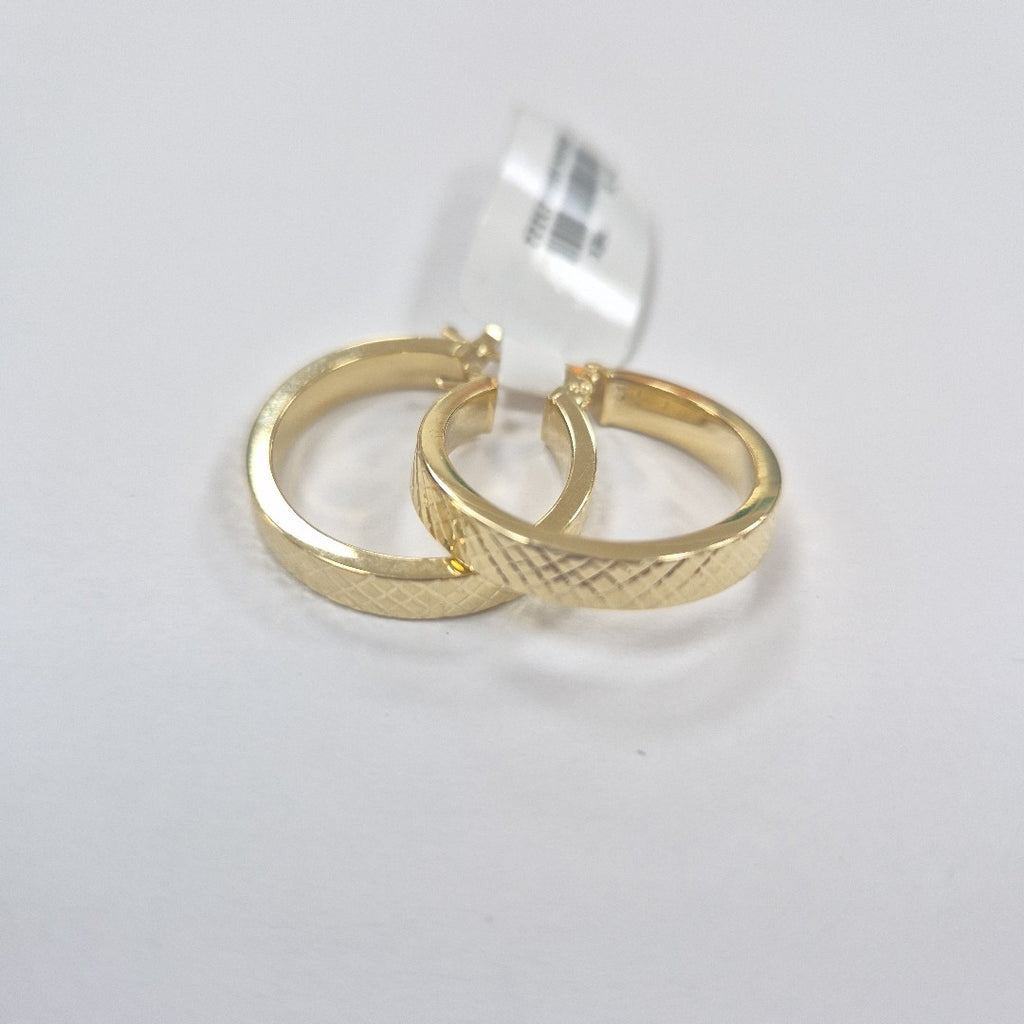 ARETES TEJIDO ARRACADAS FACETADAS 14K 3 GR (NUEVO)