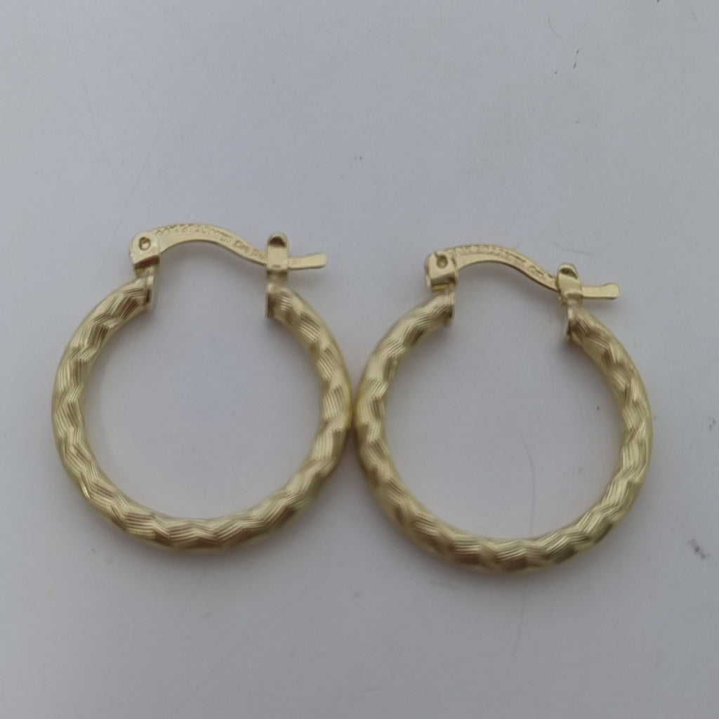 ARETES ARRACADAS LABRADAS 14K 2.2 GR (NUEVO)