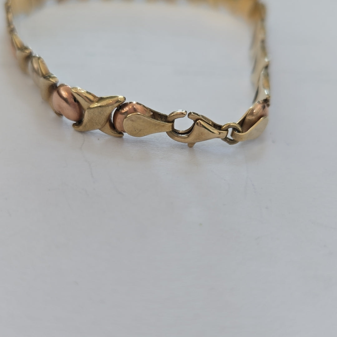 PULSERA ORO COMBINADO 10 K 5,60 GRMS (SEMINUEVO)