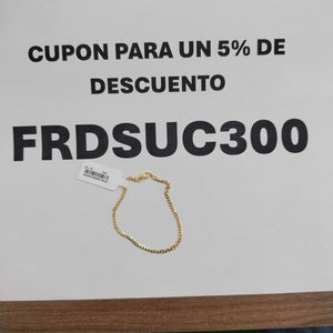 PULSERA TEJIDO BARBADA 14K 18 CM 2.1 GR (NUEVO)