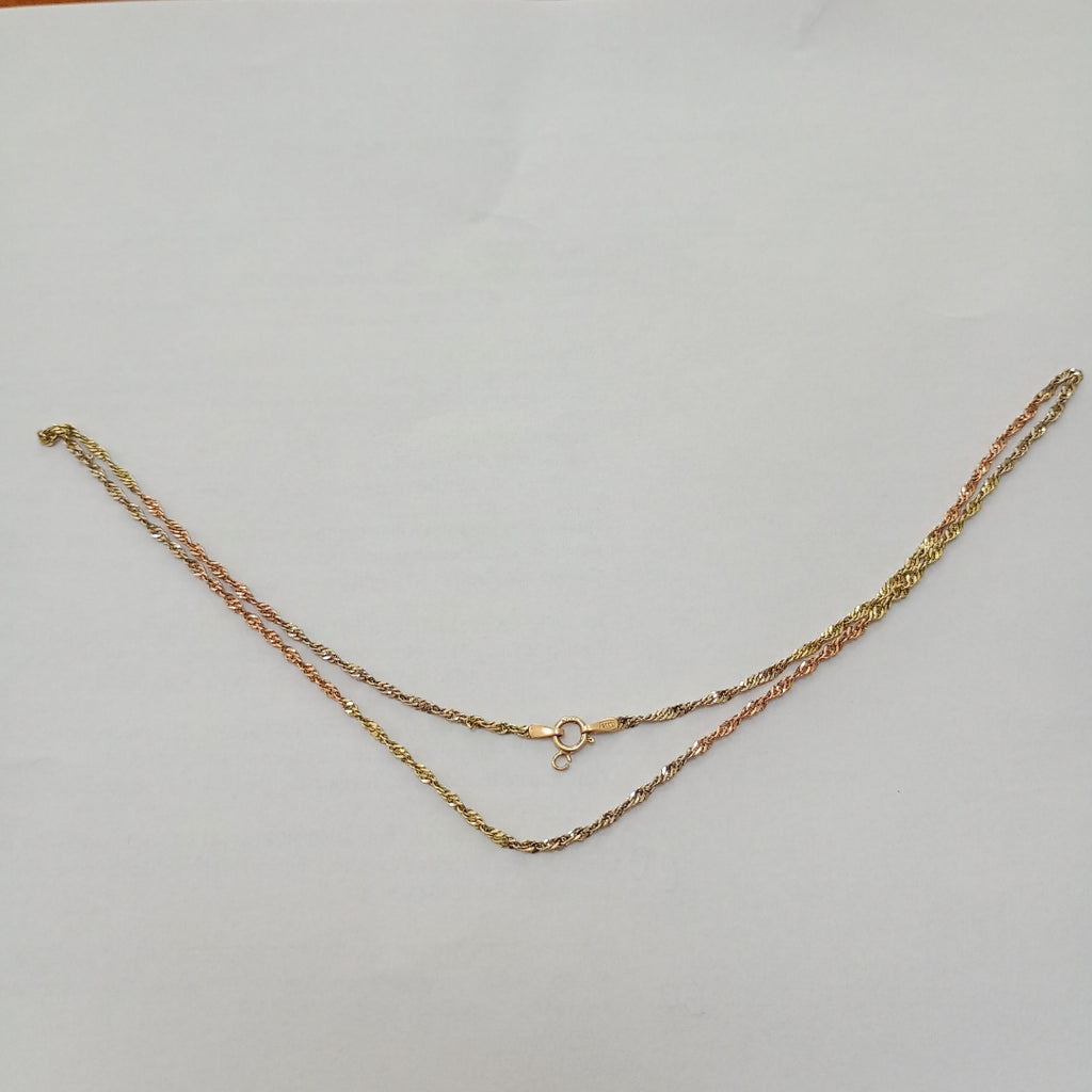 CADENA ORO COMBINADO 14 K 2,80 GRMS (SEMINUEVO)