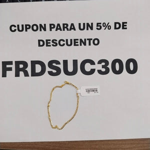 PULSERA TEJIDO BARBADA 14K 21 CM 2.3 GR (NUEVO)