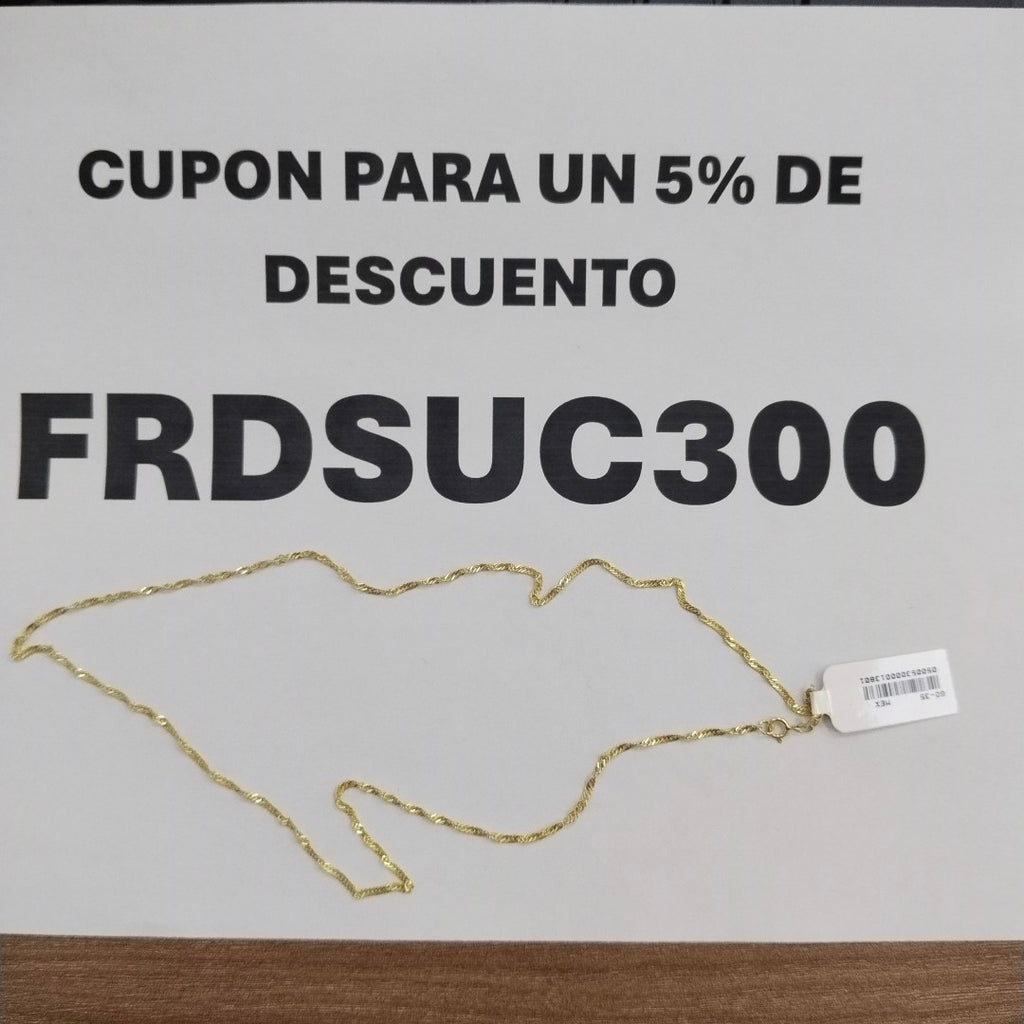 CADENA MEDIO TORZAL 10K 55 CM 2.5 GR (NUEVO)