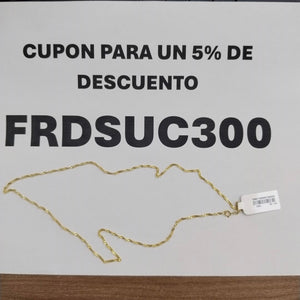 CADENA MEDIO TORZAL 10K 55 CM 2.5 GR (NUEVO)