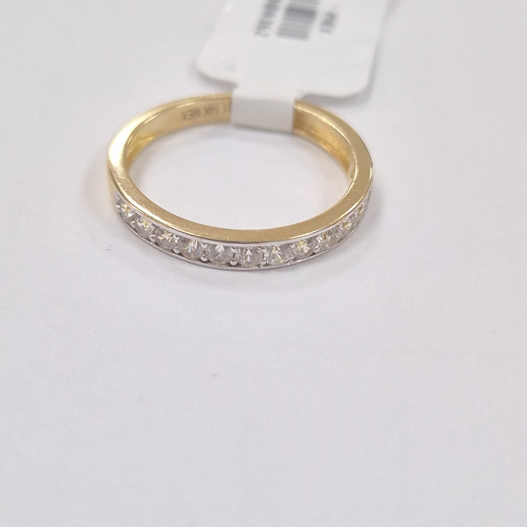ANILLO ANILLITO C CIRCONIAS 14K 7 TALLA 2.1 GR (NUEVO)