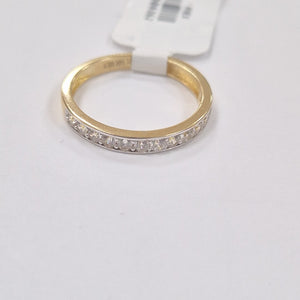 ANILLO ANILLITO C CIRCONIAS 14K 7 TALLA 2.1 GR (NUEVO)