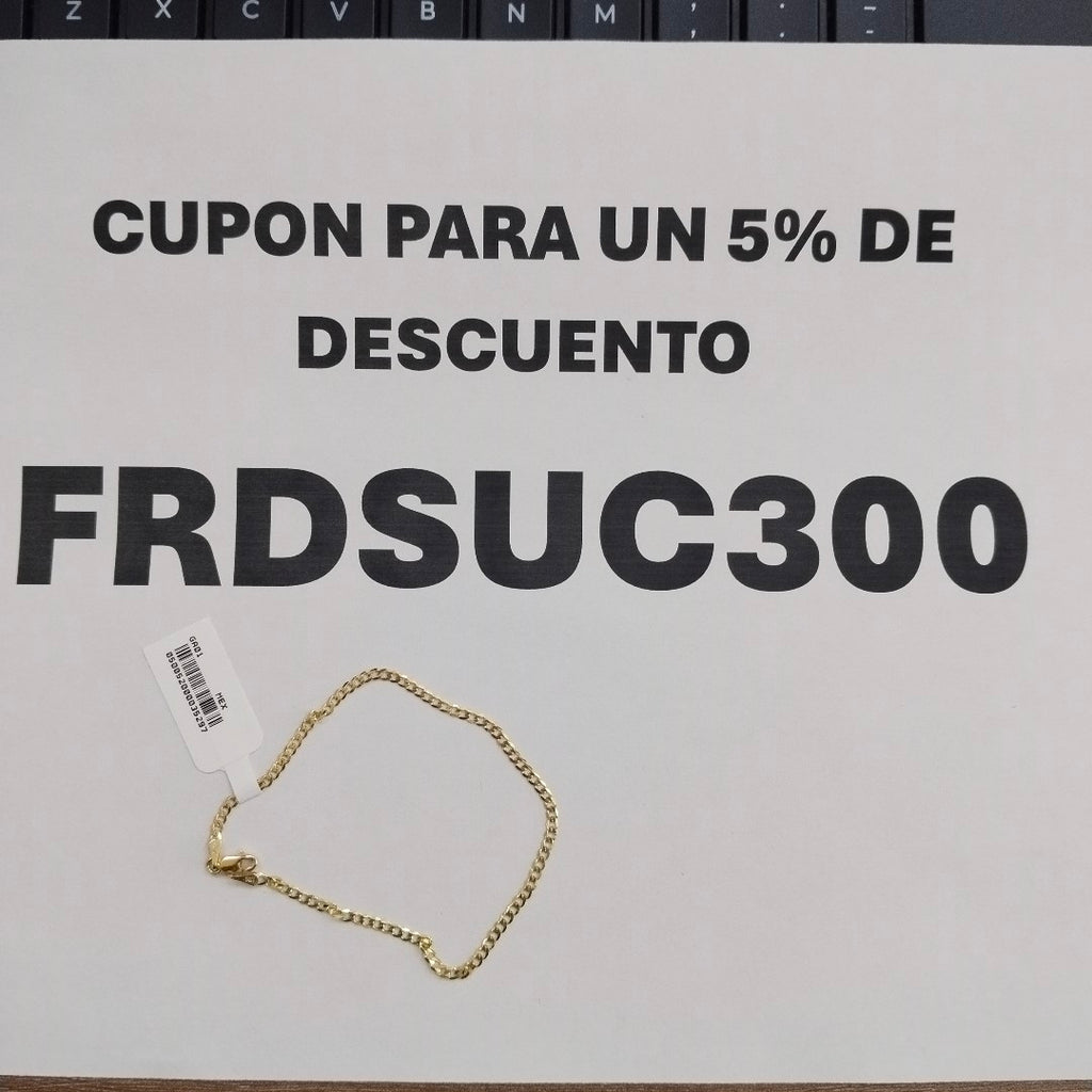 PULSERA BARBADA 14K 21 CM 2.3 GR (NUEVO)