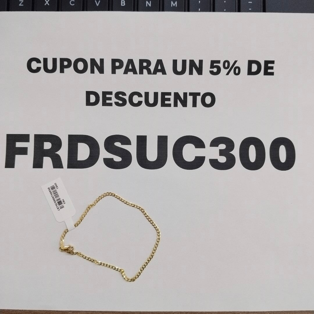 PULSERA BARBADA 14K 21 CM 2.3 GR (NUEVO)