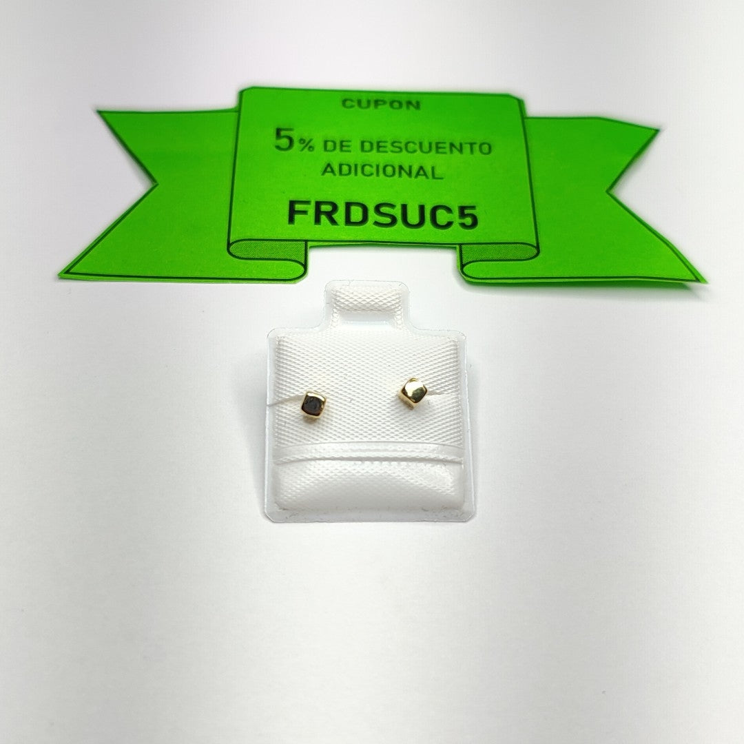 BROQUELES BROQUEL FIG CUBO 14K 0.203 GR (NUEVO)