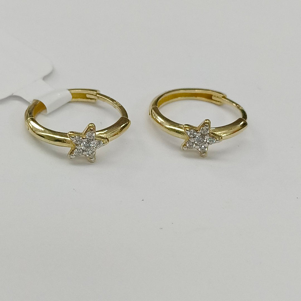 ARETES ARRACADAS FIG ESTRELLA CIRCONIAS 10K 1.6 GR (NUEVO)