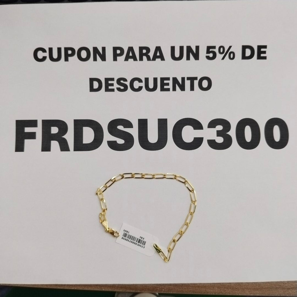 PULSERA ESLABON 14K 21 CM 4.2 GR (NUEVO)