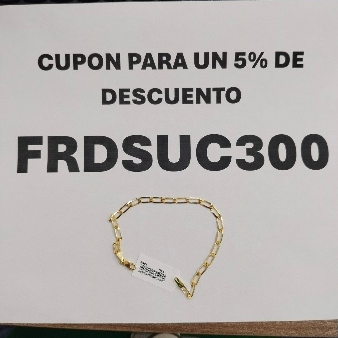 PULSERA ESLABON 14K 21 CM 4.2 GR (NUEVO)