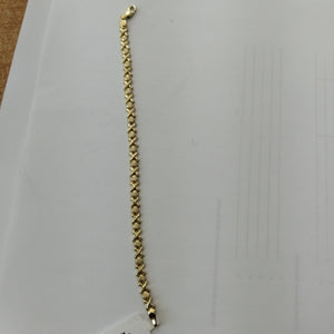 PULSERA ESPECIAL XOXO 14K 18 CM 6.2 GR (NUEVO)