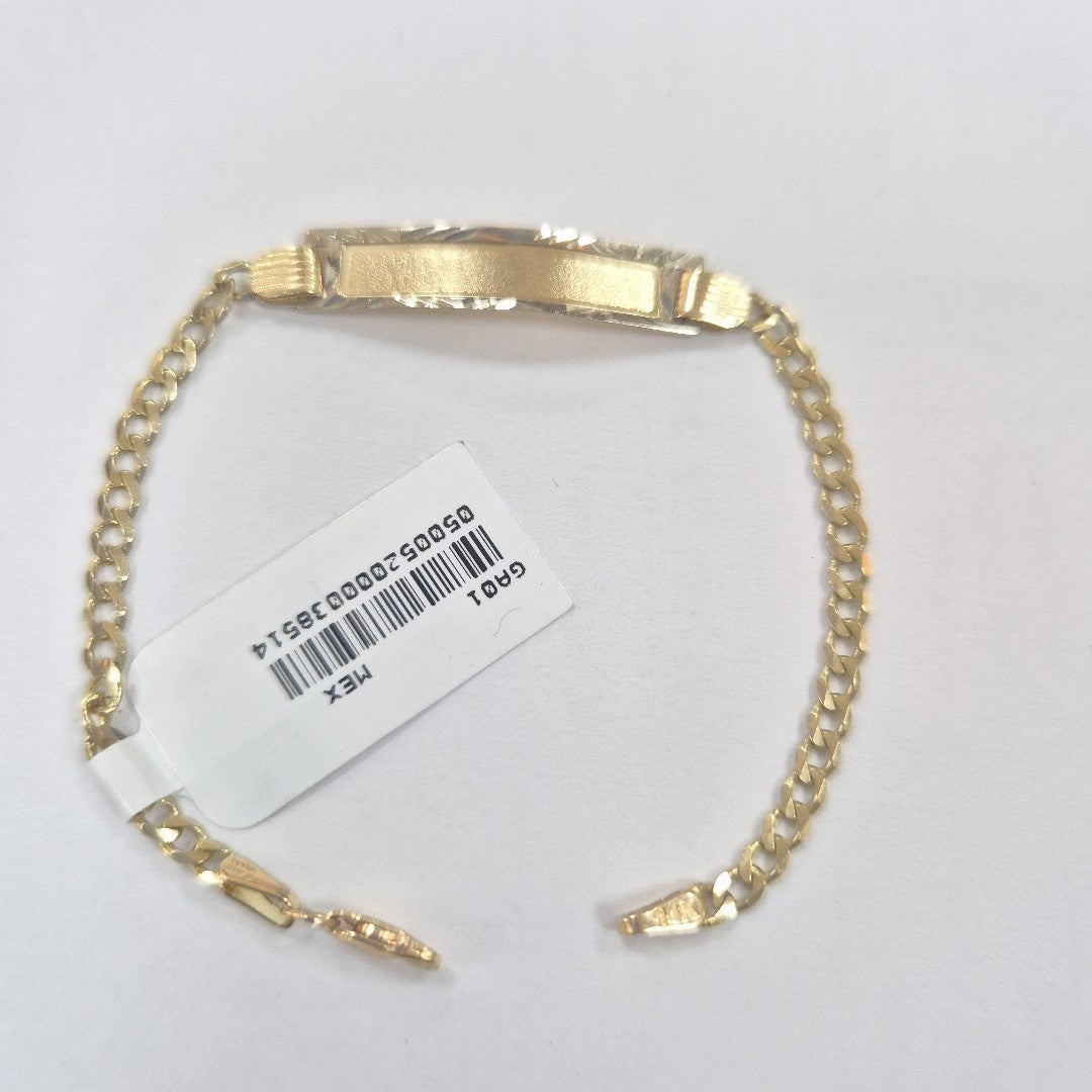 PULSERA ESCLAVA BARBADA 14K 16 CM 3.8 GR (NUEVO)