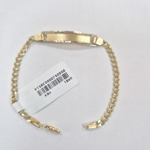 PULSERA ESCLAVA BARBADA 14K 16 CM 3.8 GR (NUEVO)