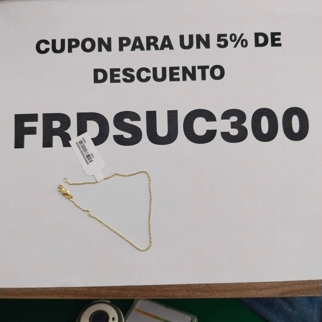 PULSERA TORZAL 14K 21 CM 1.4 GR (NUEVO)
