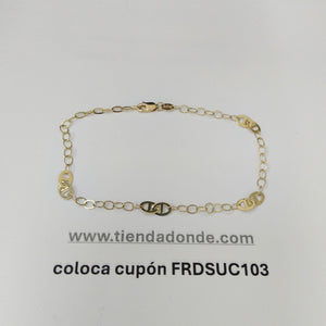 PULSERA ESPECIAL 14K 21 CM 1.8 GR (NUEVO)