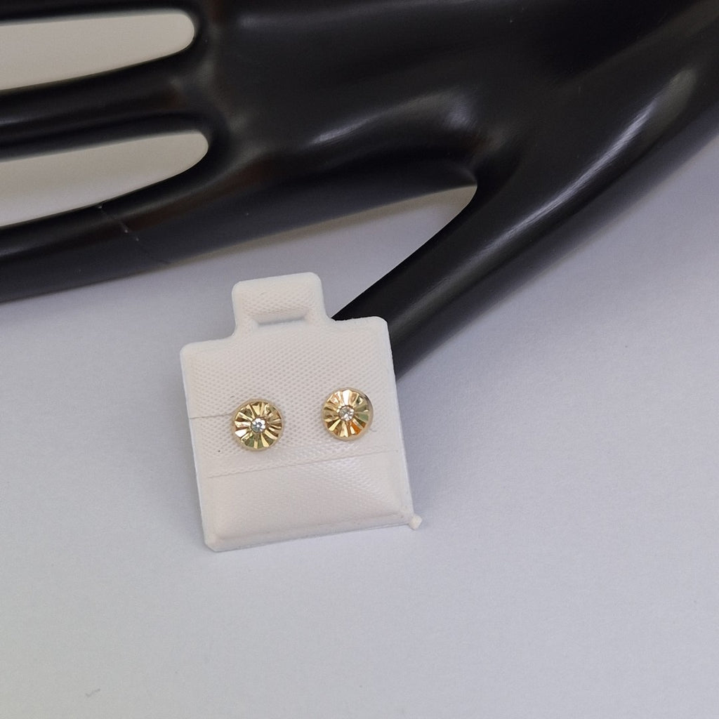 BROQUELES BROQUEL FIG BOTON C CIRCONIA 14K 0.2916 GR (NUEVO)