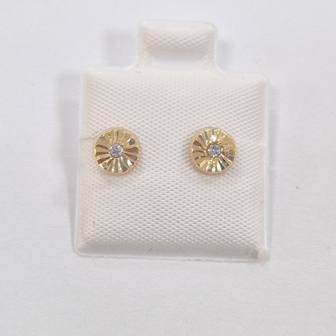 BROQUELES BROQUEL FIG BOTON C CIRCONIA 14K 0.2916 GR (NUEVO)