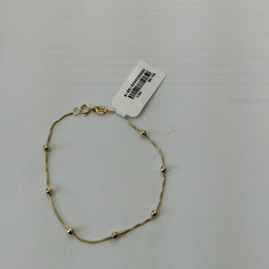 PULSERA ESPECIAL CON BOLITAS 14K 18 CM 1.4 GR (NUEVO)