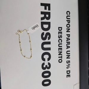 PULSERA ESPECIAL CON BOLITAS 14K 18 CM 1.4 GR (NUEVO)