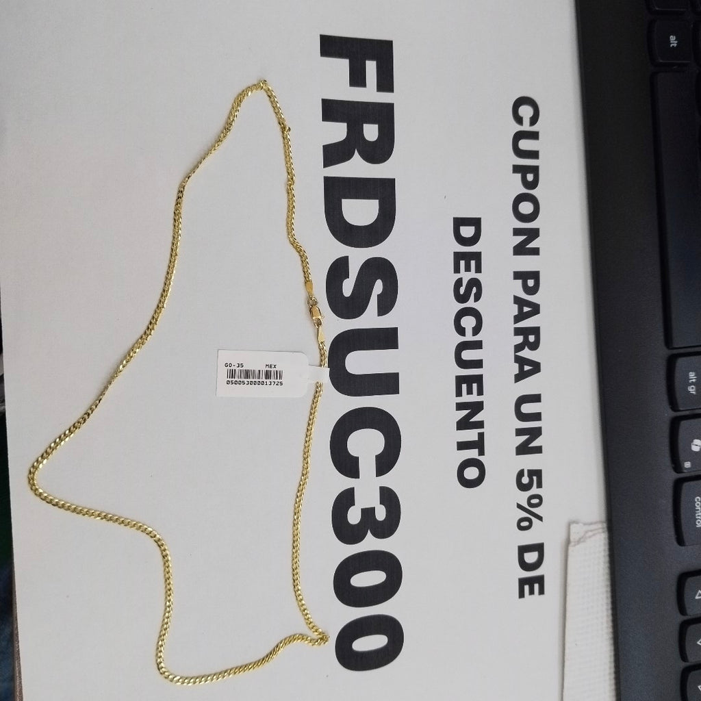 CADENA BARBADO 10K 55 CM 4.8 GR (NUEVO)