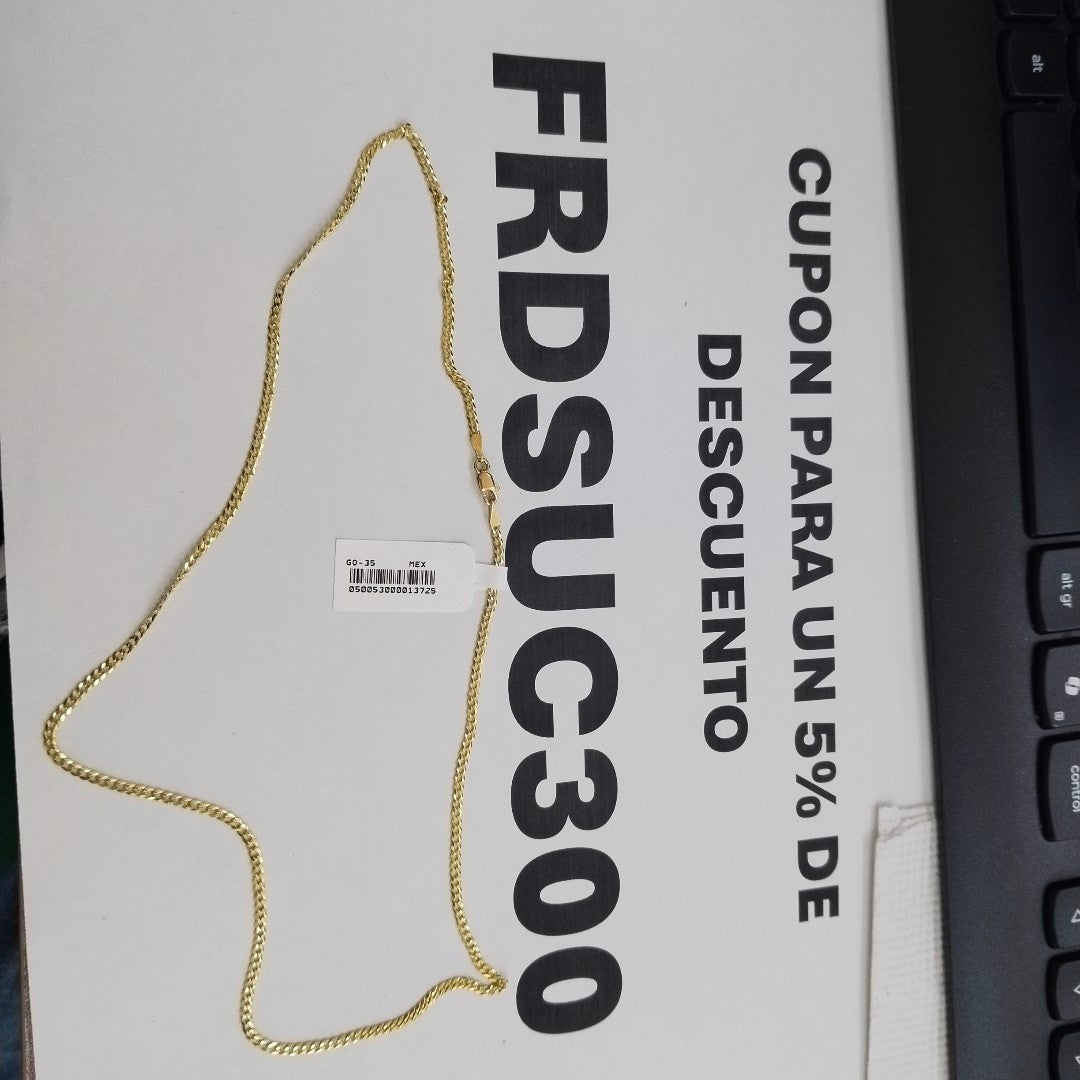 CADENA BARBADO 10K 55 CM 4.8 GR (NUEVO)