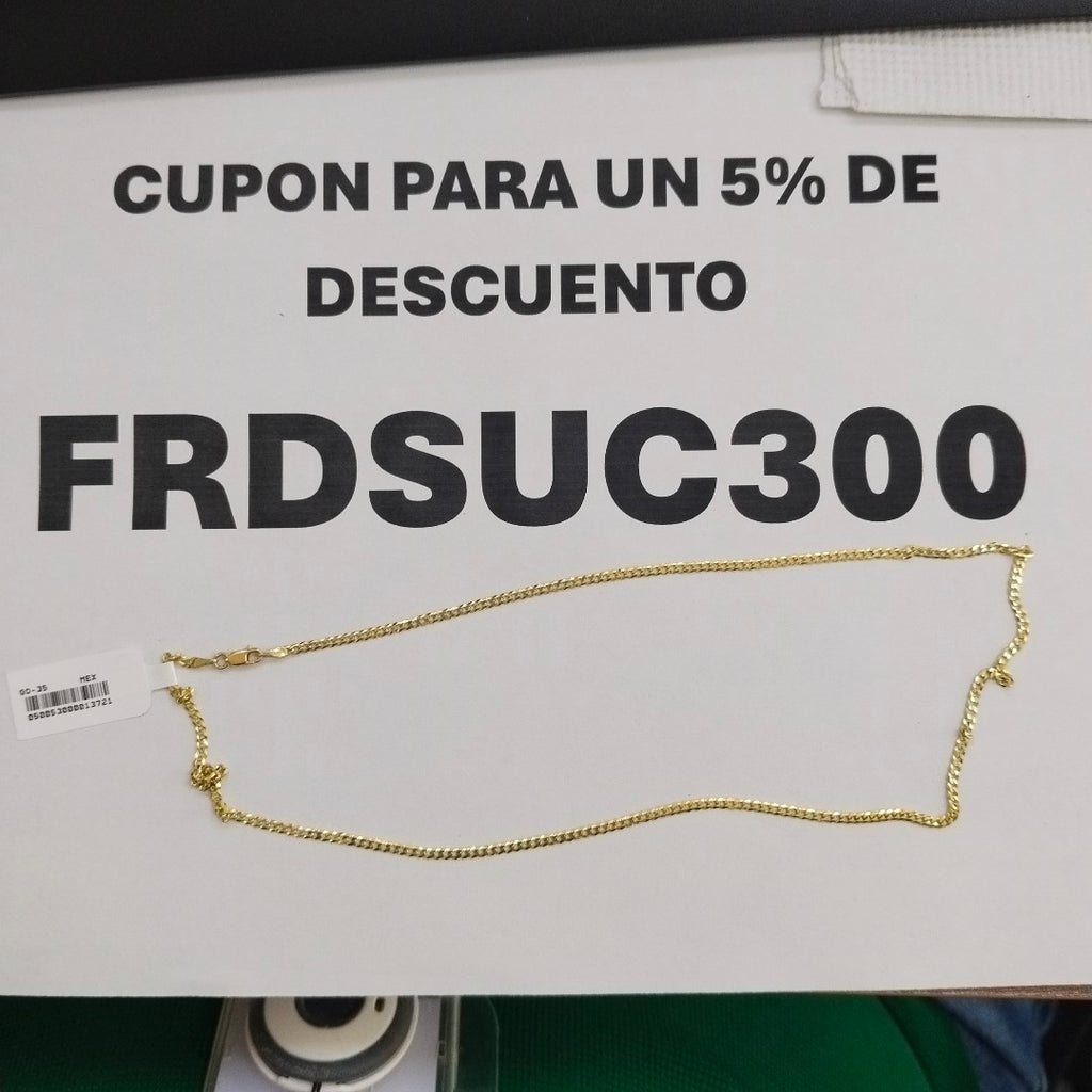 CADENA BARBADO 10K 55 CM 4.7 GR (NUEVO)