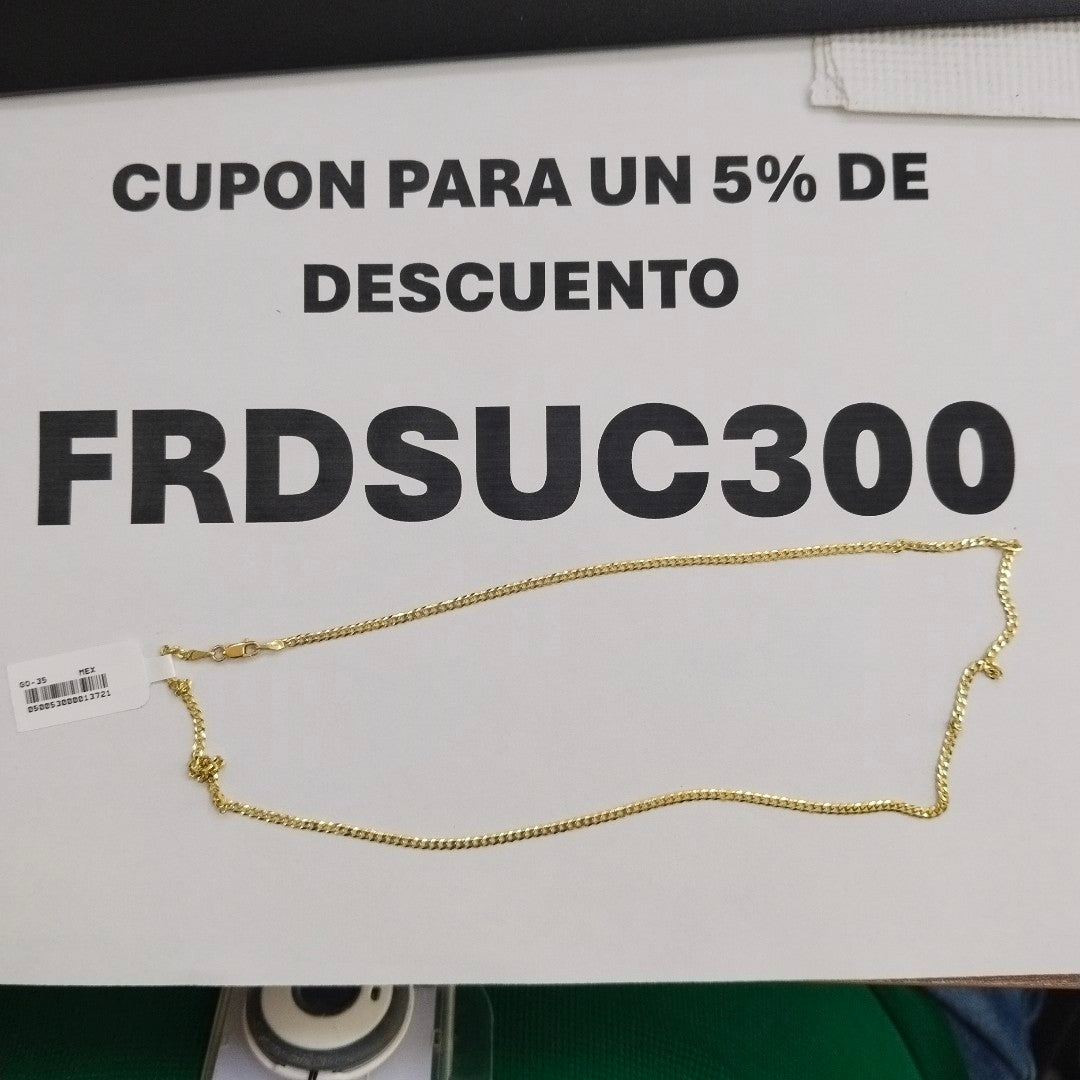 CADENA BARBADO 10K 55 CM 4.7 GR (NUEVO)