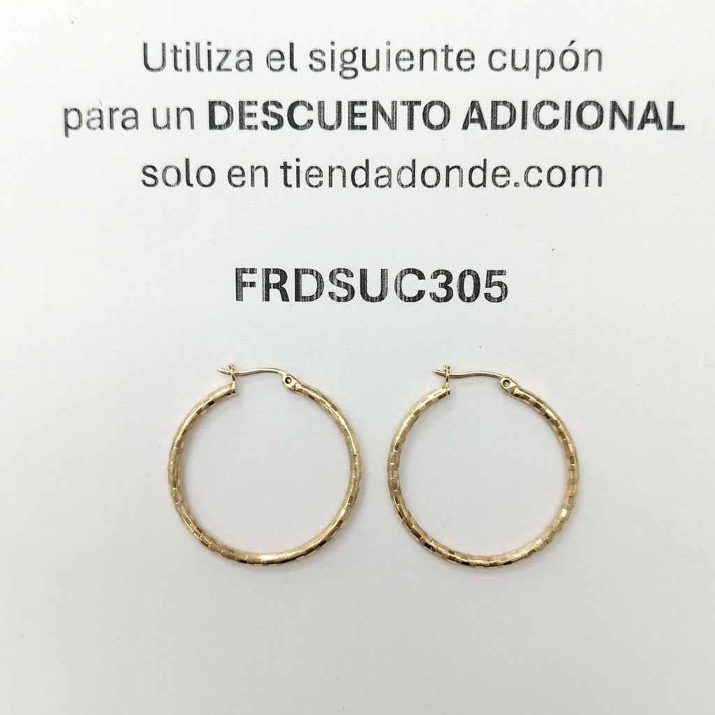 ARRACADAS PAR ORO 14 K 2.8 GRMS (SEMINUEVO)