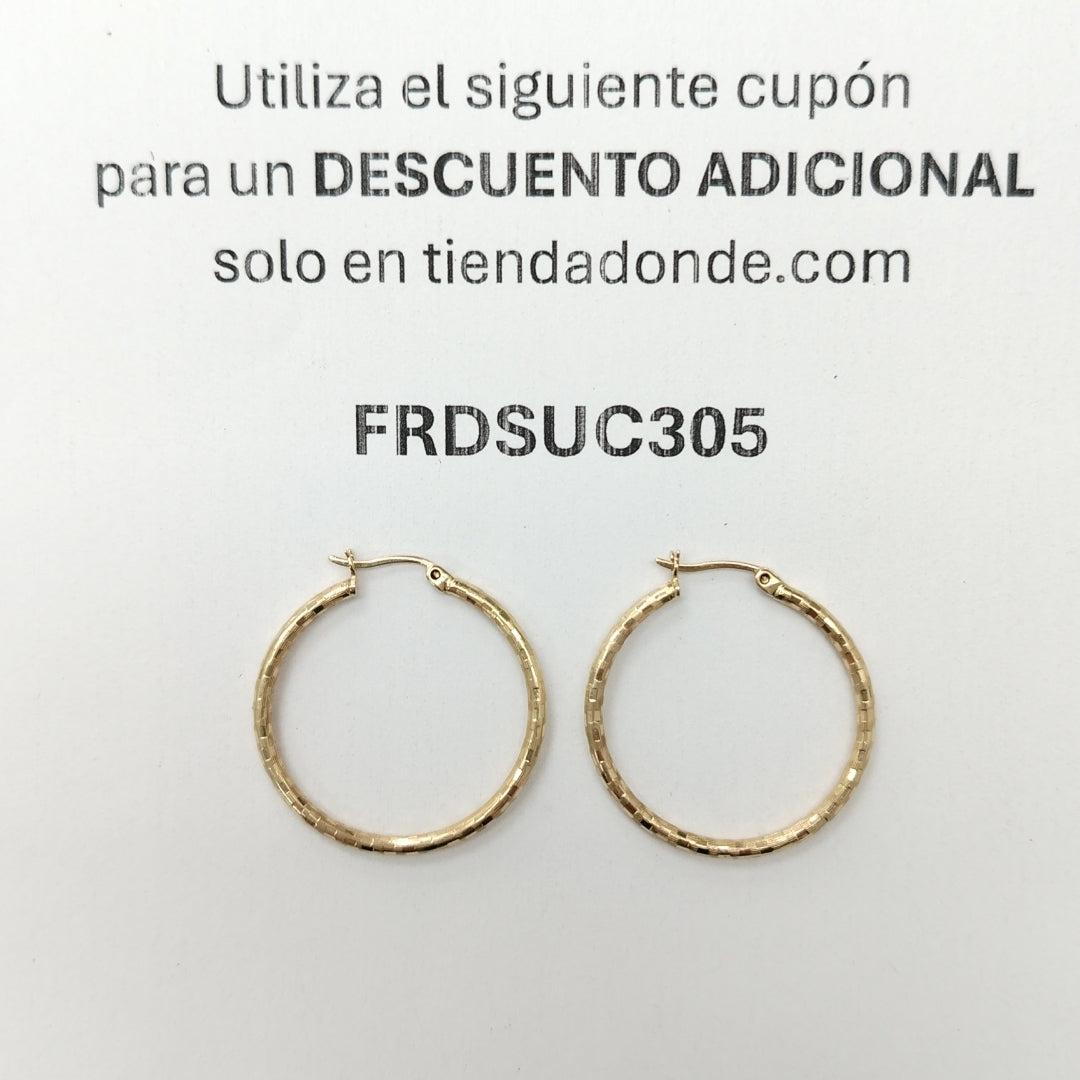 ARRACADAS PAR ORO 14 K 2.8 GRMS (SEMINUEVO)