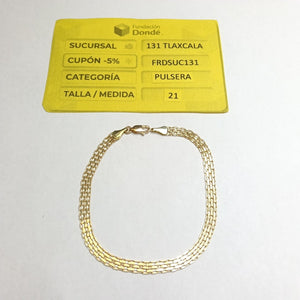 PULSERA ESPECIAL 10K 21 CM 4.5 GR (NUEVO)