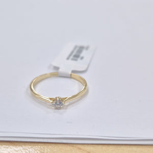 ANILLO ANILLITO SOLITARIO CIRCONIA 14K 7 TALLA 1.5 GR (NUEVO)