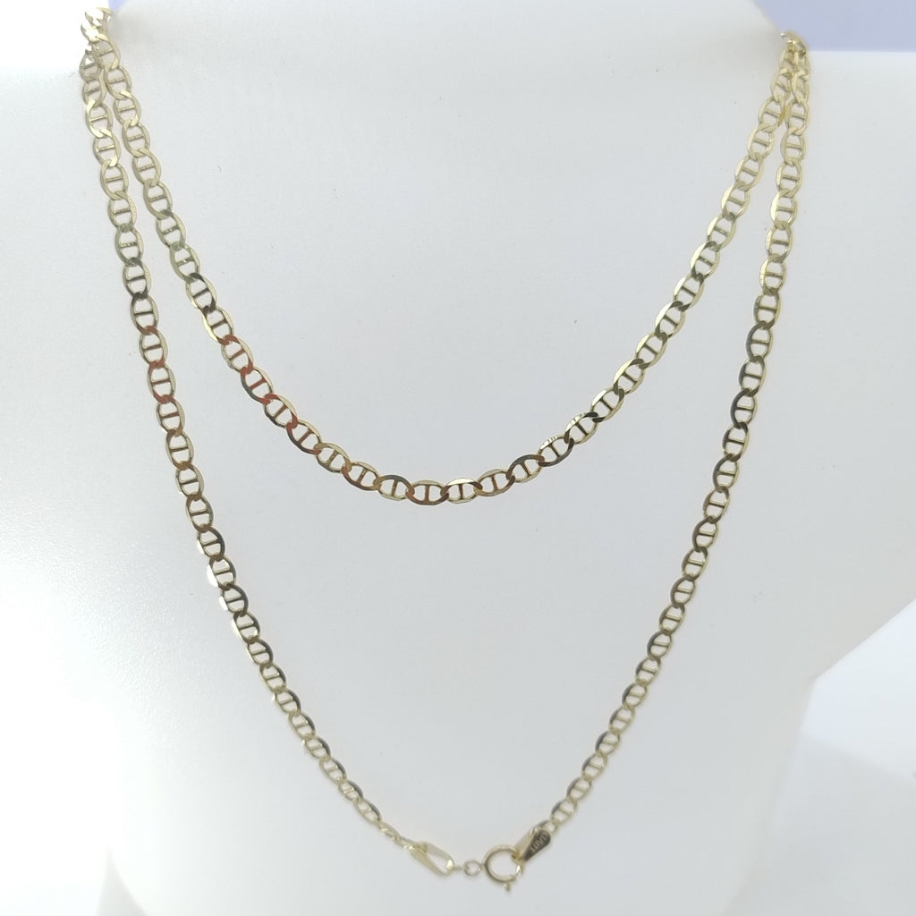 CADENAS TEJIDO GUCHI ORO 10K 55 CM 4.1 GR (NUEVO)