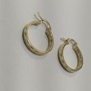 ARETES TEJIDO ARRACADAS TIPO GRECAS 14K 2.2 GR (NUEVO)