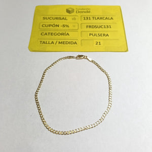 PULSERA BARBADA 14K 21 CM 2.3 GR (NUEVO)
