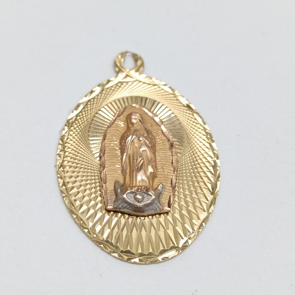 MEDALLA RELIGIOSA ORO,RODIADO 14 K 3,70 GRMS (SEMINUEVO)