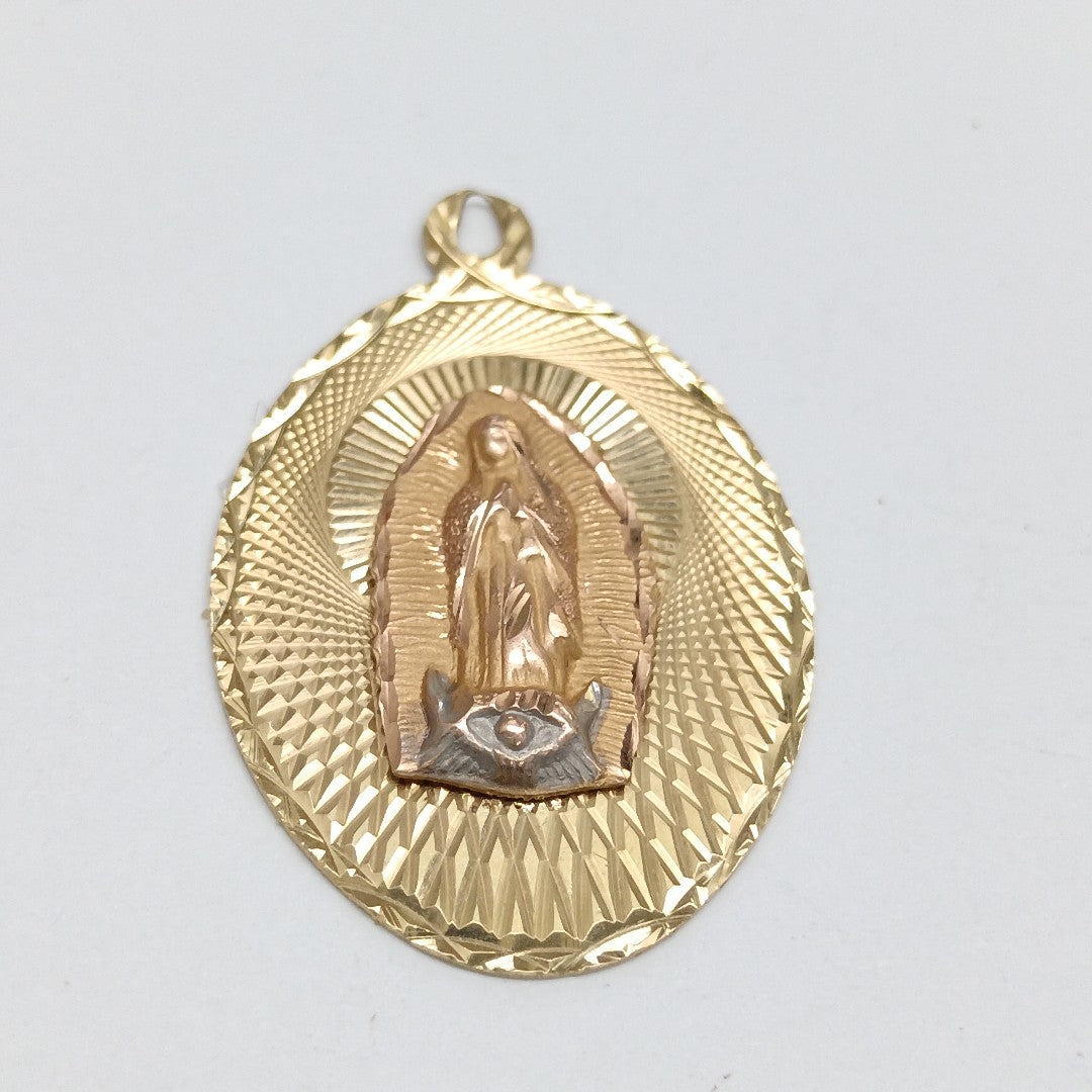 MEDALLA RELIGIOSA ORO,RODIADO 14 K 3,70 GRMS (SEMINUEVO)