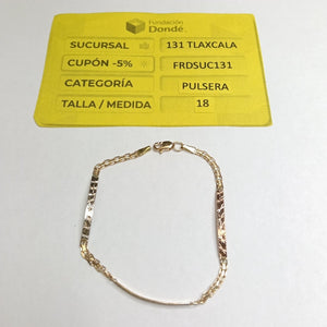 PULSERA ESPECIAL 10K 18 CM 2.5 GR (NUEVO)