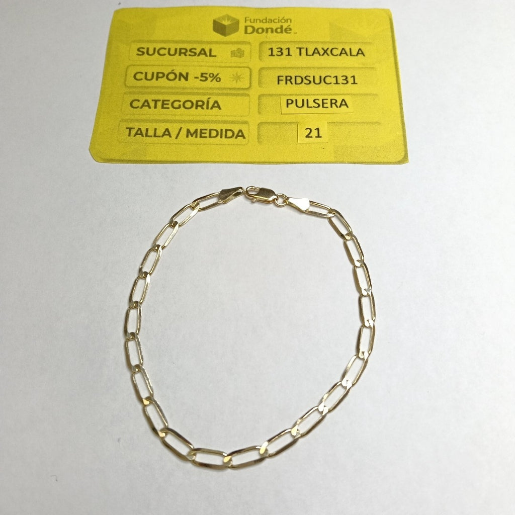PULSERA ESLABON 14K 21 CM 4.1 GR (NUEVO)