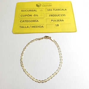 PULSERA GUCHI 14K 18 CM 2 GR (NUEVO)